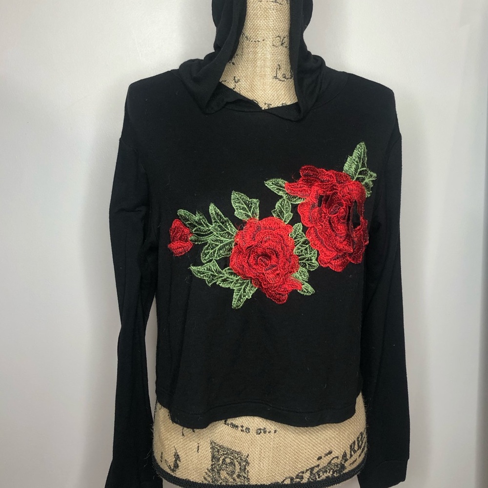 Black Roses Francesca’s Boutique Hoodie